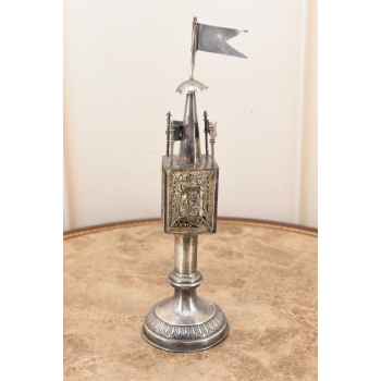 Srebrna Balsaminka Wieżyczkowa Żydowska - Srebro 84 Ażurowa