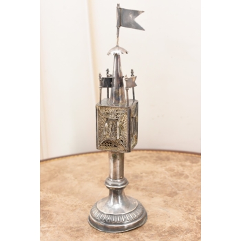 Srebrna Balsaminka Wieżyczkowa Żydowska - Srebro 84 Ażurowa