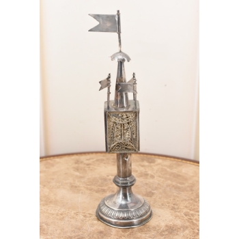 Srebrna Balsaminka Wieżyczkowa Żydowska - Srebro 84 Ażurowa