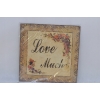 BLASZANY SZYLD - LOVE MUCH - KOCHAM 30X30CM