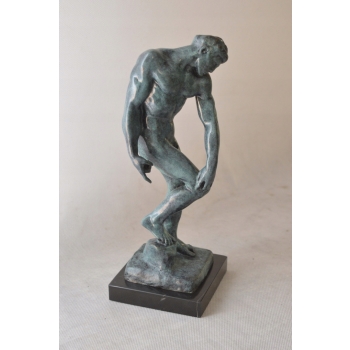 A. RODIN - ADAM POSĄG Z BRĄZU - RZEŹBA FIGURA