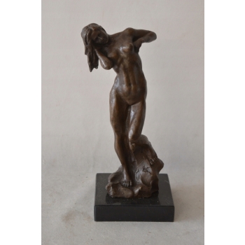 FIGURA ART DECO - stojąca kobieta akt 35CM RZEŹBA