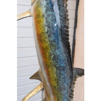 FONTANNA Z BRĄZU złoconego - ryby MARLIN 195CM !