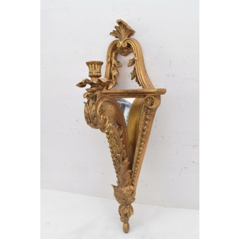 ŚWIECZNIK KONSOLA kinkiet + lustro RZEŹBA SECESJA