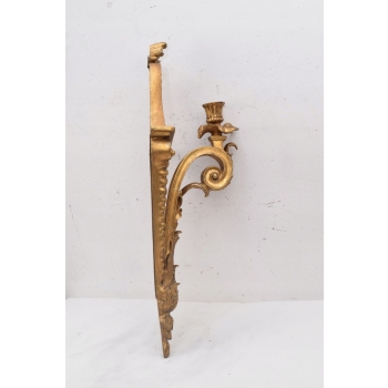 ŚWIECZNIK KONSOLA kinkiet + lustro RZEŹBA SECESJA