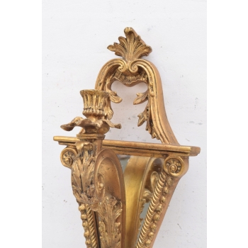 ŚWIECZNIK KONSOLA kinkiet + lustro RZEŹBA SECESJA