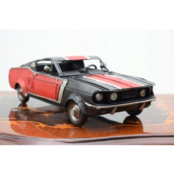 Metalowy Model Ford Mustang Czerwony Vintage Auto