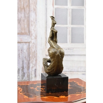 Akt Męski Tancerz Modernistyczna - Figura z brązu