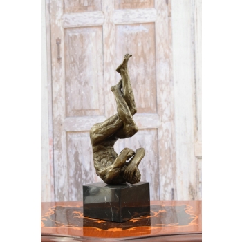 Akt Męski Tancerz Modernistyczna - Figura z brązu