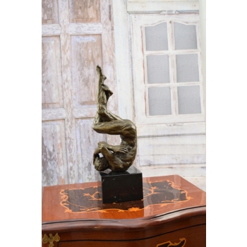 Akt Męski Tancerz Modernistyczna - Figura z brązu