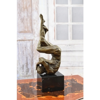 Akt Męski Tancerz Modernistyczna - Figura z brązu