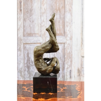 Akt Męski Tancerz Modernistyczna - Figura z brązu