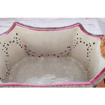 Wielka Szkatuła Patera Czerwona Porcelana + Brąz