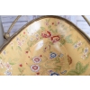 Koszyk Patera w kwiaty Vintage Porcelana + Brąz