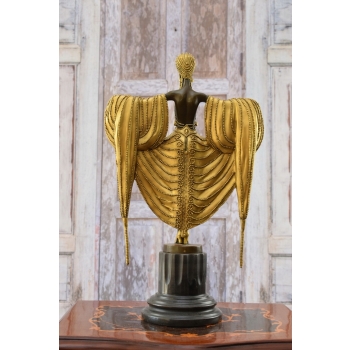 Tancerka Figura z brązu złoconego - Chiparus - Szeherezada - Unikat