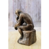 Żeliwna Figura Myśliciel - Zamyślony Człowiek - Vintage - Auguste Rodin