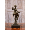 Kobieta w Sukience z Ptakami Secesja - Figura Rzeźba z Brązu Prezent