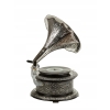 Srebrny Gramofon Okrągły - Glamour - Srebrna Tuba - Vintage Prezent