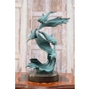 Kaskada Delfinów - Delfin -Figura Rzeźba z Brązu Patynowanego