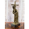 Jezus Chrystus z Krzyżem - Droga Krzyżowa - Święta Figura z Brązu
