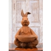 Żeliwna Stara Figura - Siedzący Rustykalny Królik - Patera Królik - Vintage