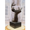 Wielkie Trofeum Myśliwskie - Głowa Jelenia - Jeleń - Figura z Brązu