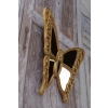 Złote Lustro na Zawieszce Motyl - Dekor Ścienny - Lusterko 45x35