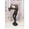 Fontanna Ogrodowa z Brązu - Grająca Żaba na Saksofonie Rzeźba Na Szczęście