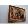 Obraz Gobelin w Złotej Ramie 108x78cm Francuska Arystokracja Obraz Tkanina