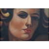 TAMARA De Łempicka - Portret Kobiety - Art Deco - Stary Obraz Olejny
