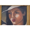 TAMARA De Łempicka - Portret Kobiety - Art Deco - Stary Obraz Olejny