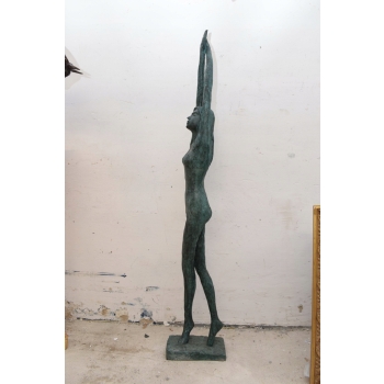 Akt Kobiety - Brąz Patynowany - Secesja - Goła Kobieta Figura z Brązu 160cm