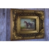 Francuski Arystokratka przy Koniu - Koń - Obraz Olejny - Piękna Rama