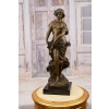 A. Moreau - Kobieta Dziewczyna z Kwiatami - Secesja - Figura Rzeźba z Brązu