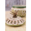 Czarna Ażurowa Szkatuła - Ważka - Porcelana + Brąz - Sygnowana