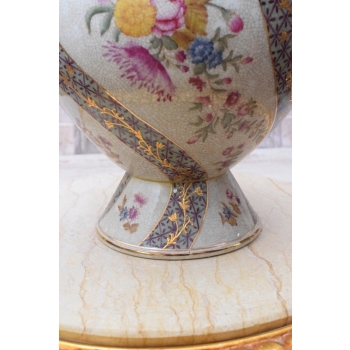 Porcelanowy Malowany Wazon w Kwiaty - Secesja - Sygnowany