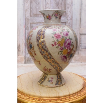 Porcelanowy Malowany Wazon w Kwiaty - Secesja - Sygnowany