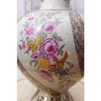 Porcelanowy Malowany Wazon w Kwiaty - Secesja - Sygnowany