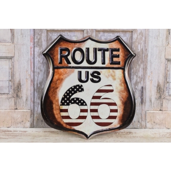 BLASZANY SZYLD - ROUTE 66 AMERICA USA