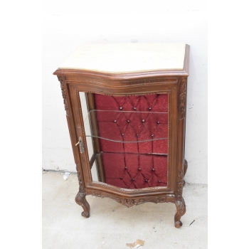 Francuska Witryna Ludwik - Gablota Komoda - Marmur