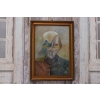 Beksiński - Pastel na Kartonie za Szkłem - Stary Obraz - Abstrakcja