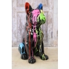 KOLOROWY Pies Buldog - GRAFFITI - NOWOCZESNA FIGURA - Dekoracja Prezent