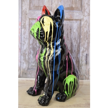 KOLOROWY Pies Buldog - GRAFFITI - NOWOCZESNA FIGURA - Dekoracja Prezent