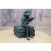 Żaba Czytająca Książkę - Ropucha Książki - Figura z Brązu - Dekoracja
