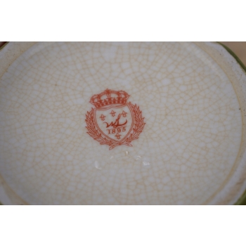 Porcelanowa Szkatuła z Różą - Kwiaty - Puzderko - Okucia z Brązu