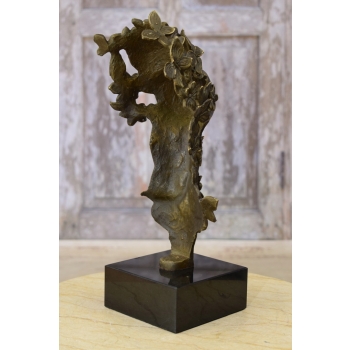 Twarz Kobiety - Dziewczyna z Kwiatami Kwiaty - Figura z Brązu Salvador Dali