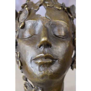 Twarz Kobiety - Dziewczyna z Kwiatami Kwiaty - Figura z Brązu Salvador Dali
