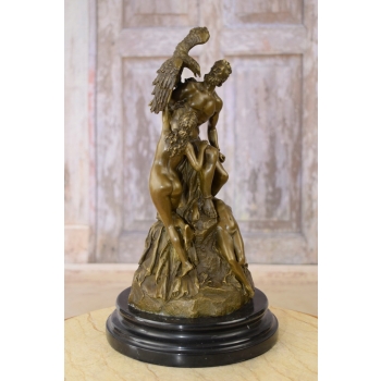 Prometeusz na Skale z Orłem - Mitologiczny Posąg - Figura z Brązu - Rzeźba
