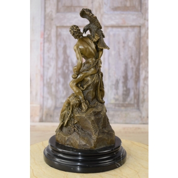 Prometeusz na Skale z Orłem - Mitologiczny Posąg - Figura z Brązu - Rzeźba