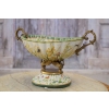 Patera Łabędzie - Porcelana Biała - Kwiaty - Porcelana + Brąz